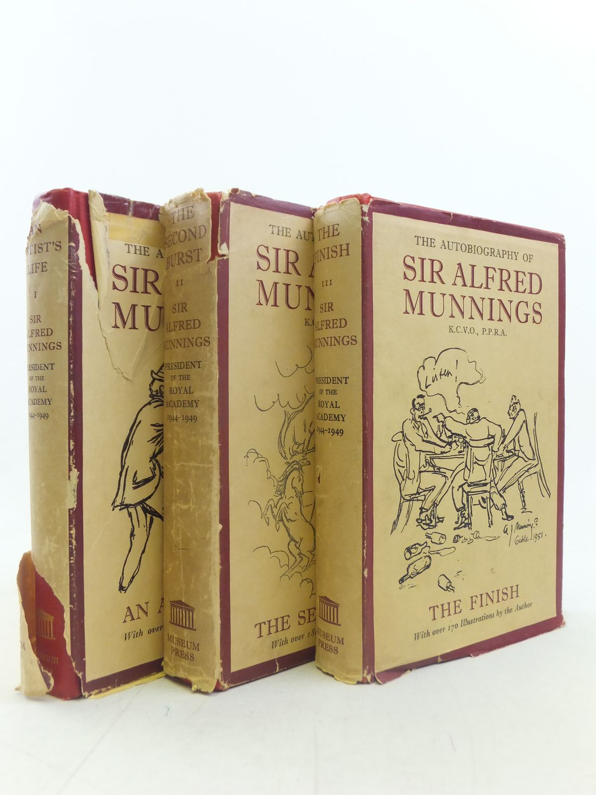 The Autobiography Of Sir Alfred Munnings 3 Volumes