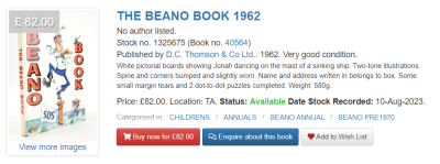 Beano Listing
