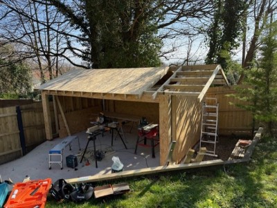 Initial Work on Roof