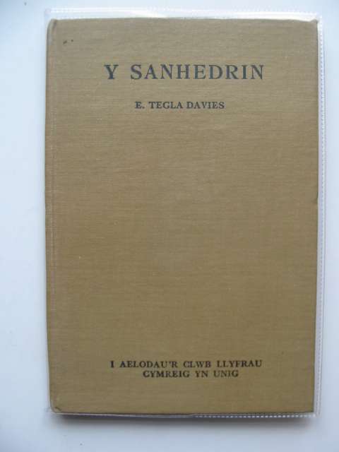 Cover of Y SANHEDRIN by E. Tegla Davies