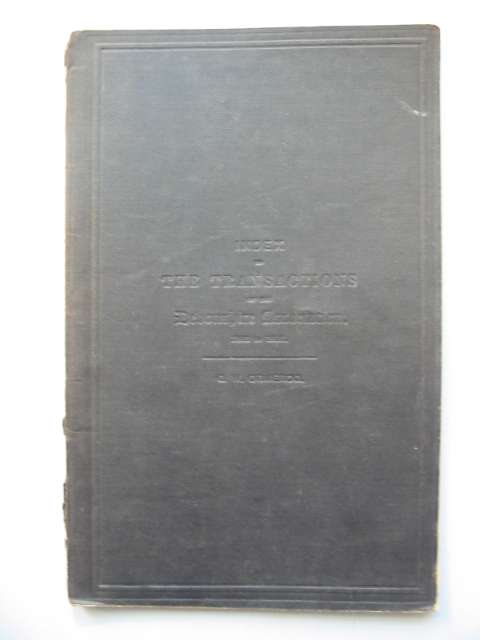 Cover of A CLASSIFIED INDEX TO THE REPORTS AND TRANSACTIONS OF THE DEVONSHIRE ASSOCIATION by G. Wareing Ormerod