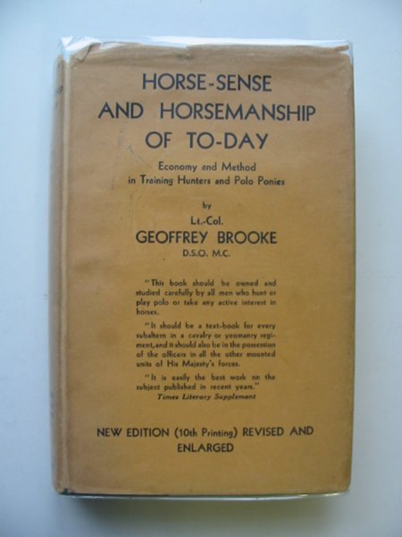 Cover of HORSE-SENSE AND HORSEMANSHIP OF TO-DAY by Geoffrey Brooke