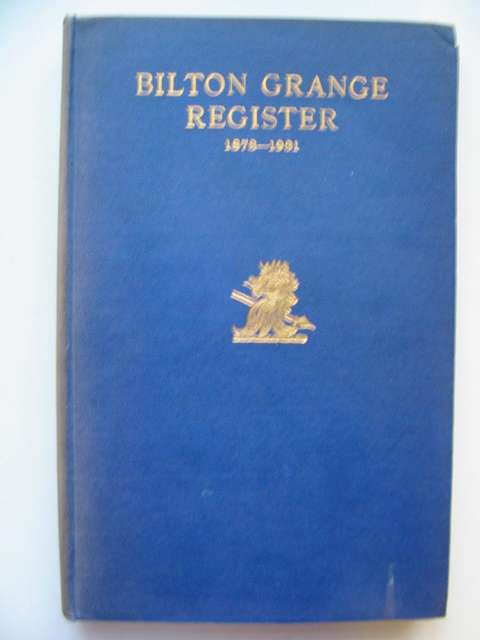 Cover of BILTON GRANGE REGISTER 1873-1931 by Granville Earle