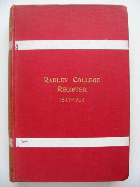 Cover of ST. PETER'S COLLEGE RADLEY REGISTER 1847-1904 by 