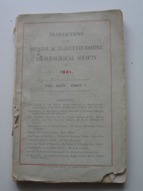 Cover of TRANSACTIONS OF THE BRISTOL AND GLOUCESTERSHIRE ARCHAEOLOGICAL SOCIETY VOL XXIV PART I by 