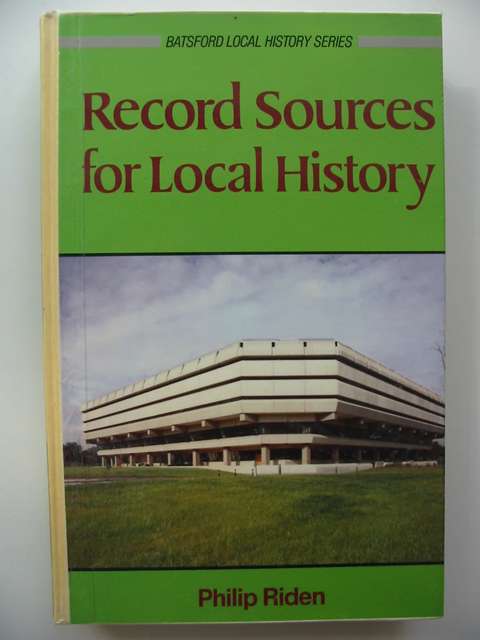 Cover of RECORD SOURCES FOR LOCAL HISTORY by Philip Riden