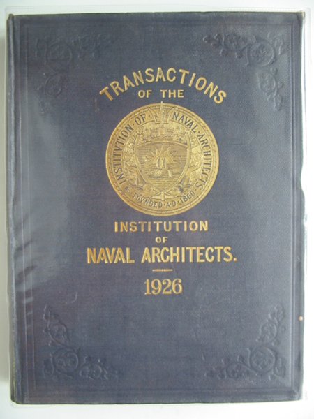Cover of TRANSACTIONS OF THE INSTITUTION OF NAVAL ARCHITECTS VOLUME LXVIII by R.W. Dana