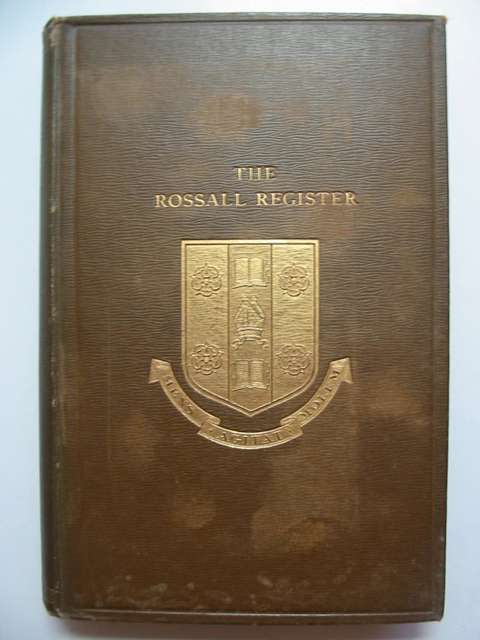 Cover of THE ROSSALL REGISTER 1844-1894 by T.W. Ashworth