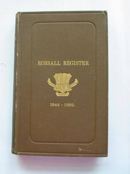 Cover of THE ROSSALL REGISTER 1844-1889 by W. King