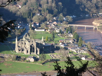 Tintern Abbey from Devils Pulpit