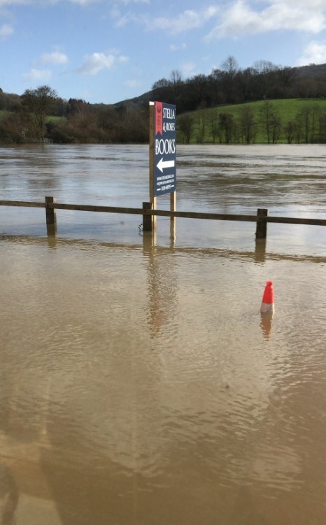 View of the road outside Stella Books