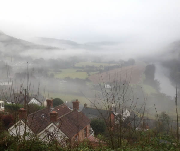 Mist in the Wye Valley. looking from Llandogo