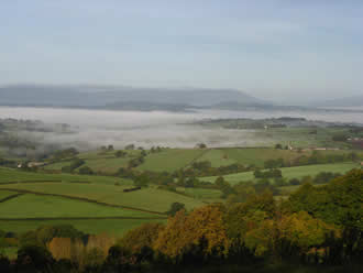 Misty Usk Valley
