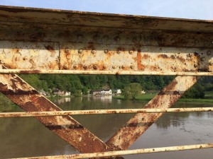 View from the Old Tramway Bridge toward Stella Books
