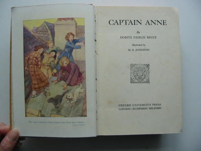 Photo of CAPTAIN ANNE written by Bruce, Dorita Fairlie illustrated by Johnston, M.D. published by Oxford University Press, Humphrey Milford (STOCK CODE: 1102671)  for sale by Stella & Rose's Books