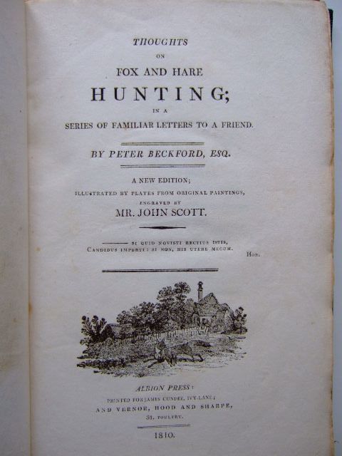 Photo of THOUGHTS ON FOX AND HARE HUNTING written by Beckford, Peter illustrated by Scott, John published by The Albion Press (STOCK CODE: 1203369)  for sale by Stella & Rose's Books