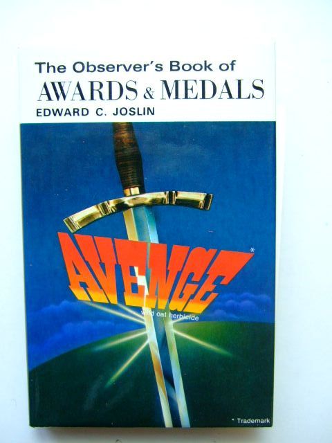 Photo of THE OBSERVER'S BOOK OF BRITISH AWARDS AND MEDALS (CYANAMID WRAPPER) written by Joslin, Edward C. published by Frederick Warne & Co Ltd. (STOCK CODE: 1203492)  for sale by Stella & Rose's Books