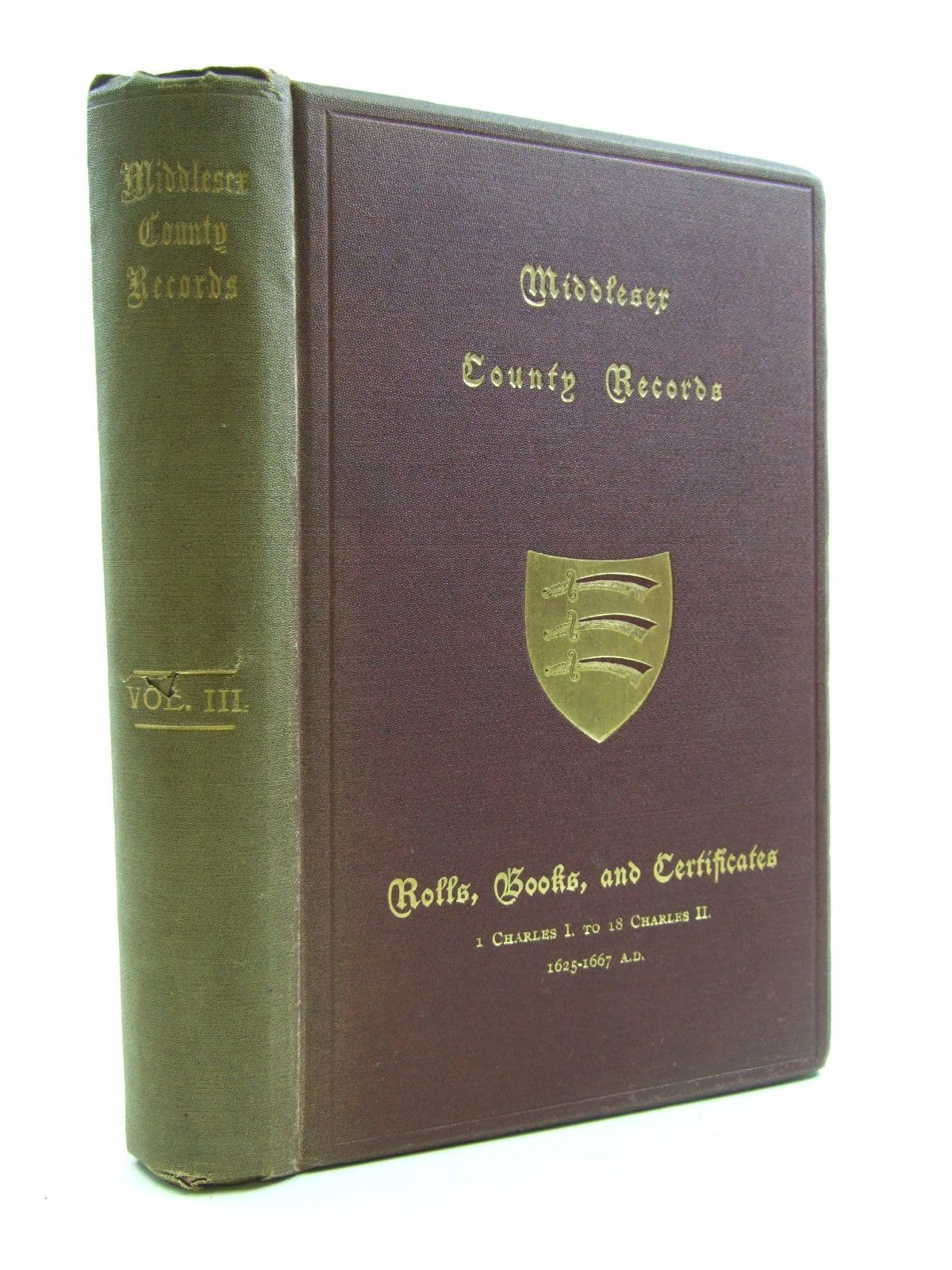 Photo of MIDDLESEX COUNTY RECORDS VOLUME III written by Jeaffreson, J.C. published by The Middlesex County Record Society (STOCK CODE: 1207506)  for sale by Stella & Rose's Books