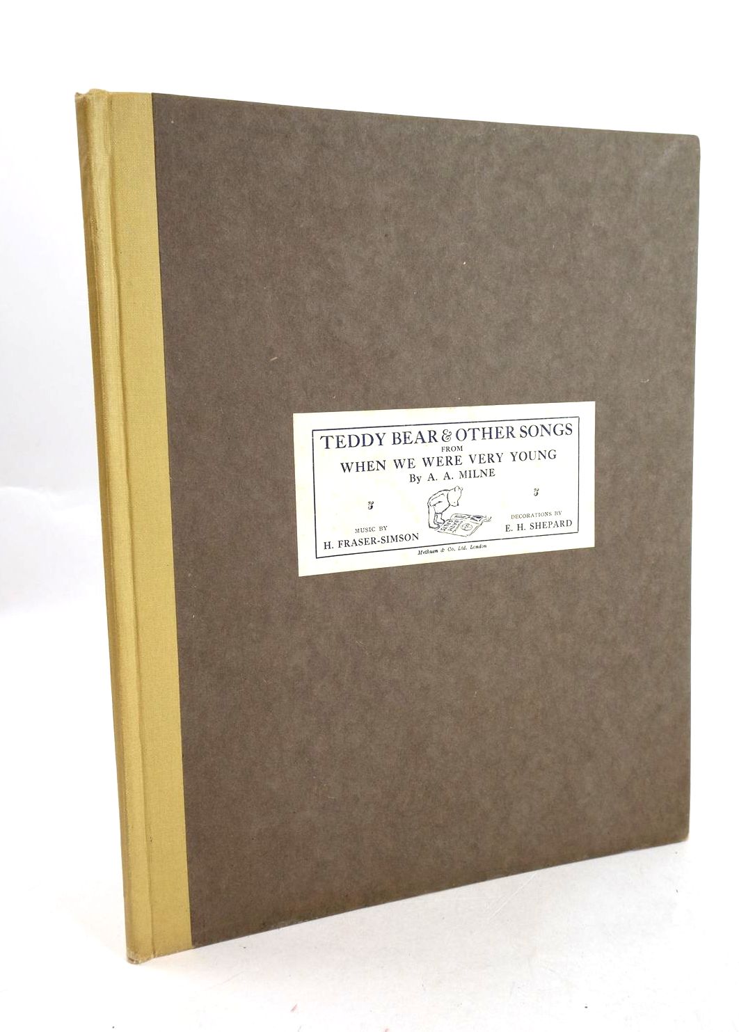 Photo of TEDDY BEAR AND OTHER SONGS FROM WHEN WE WERE VERY YOUNG written by Milne, A.A. Fraser-Simson, H. illustrated by Shepard, E.H. published by Methuen &amp; Co. Ltd. (STOCK CODE: 1209007)  for sale by Stella & Rose's Books