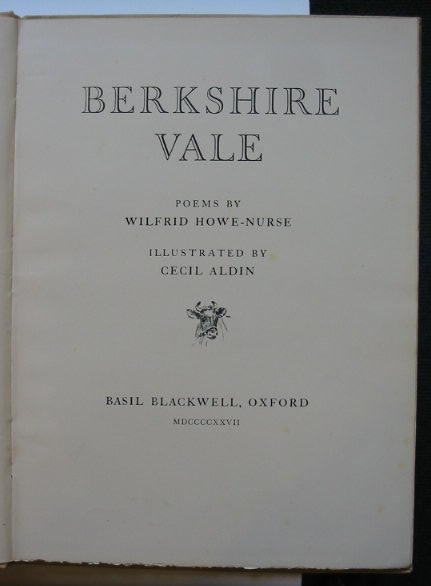 Photo of BERKSHIRE VALE written by Howe-Nurse, Wilfrid illustrated by Aldin, Cecil published by Basil Blackwell (STOCK CODE: 1302874)  for sale by Stella & Rose's Books