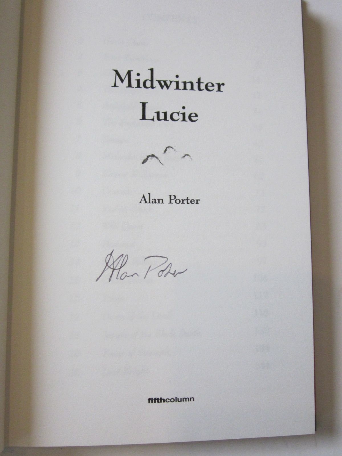 Photo of MIDWINTER LUCIE written by Porter, Alan published by Fifth Column (STOCK CODE: 1308556)  for sale by Stella & Rose's Books