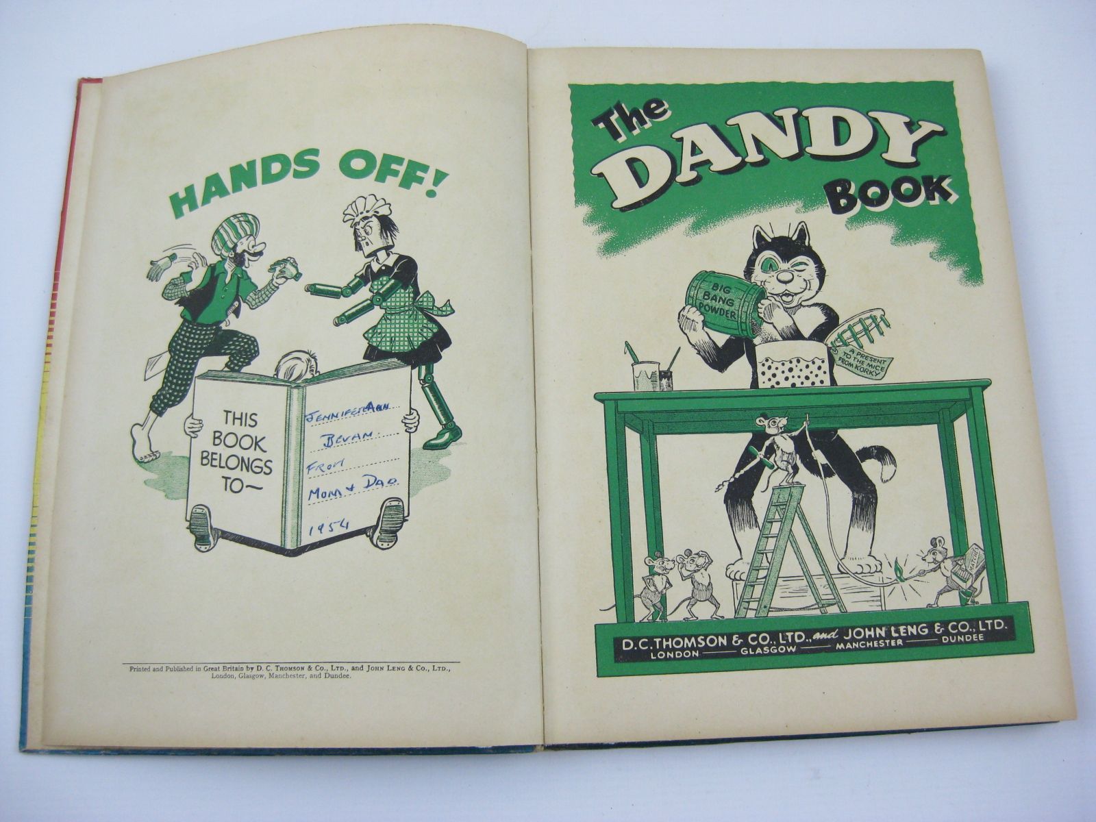 Photo of THE DANDY BOOK 1955 published by D.C. Thomson & Co Ltd. (STOCK CODE: 1316420)  for sale by Stella & Rose's Books