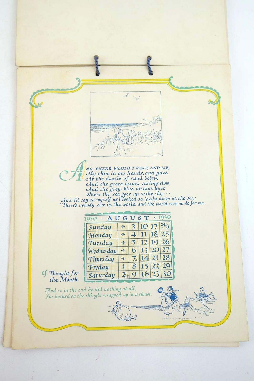 Photo of THE VERY YOUNG CALENDAR 1930 written by Milne, A.A. illustrated by Shepard, E.H. published by Methuen & Co. Ltd. (STOCK CODE: 1319131)  for sale by Stella & Rose's Books