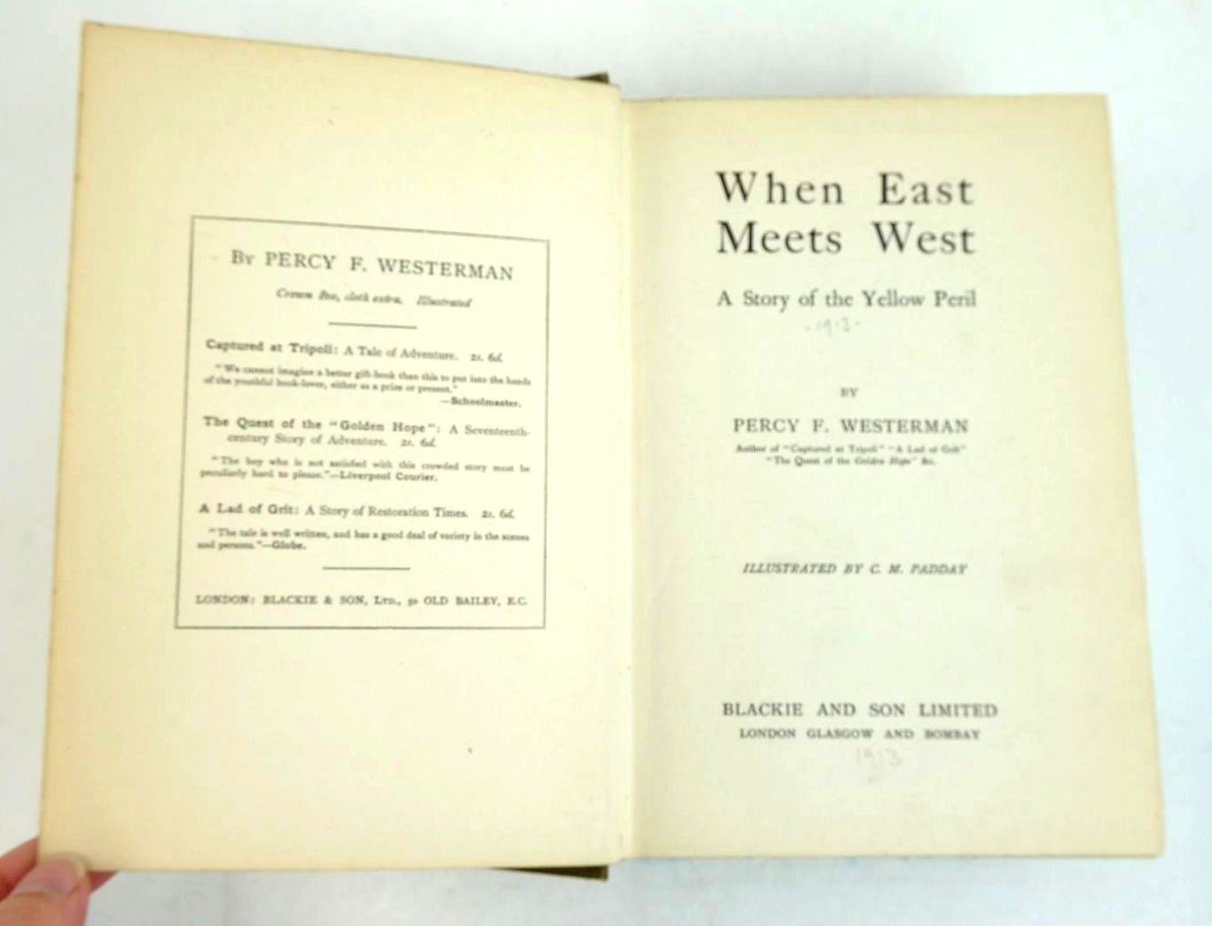 Photo of WHEN EAST MEETS WEST written by Westerman, Percy F. illustrated by Padday, C.M. published by Blackie & Son Ltd. (STOCK CODE: 1320554)  for sale by Stella & Rose's Books