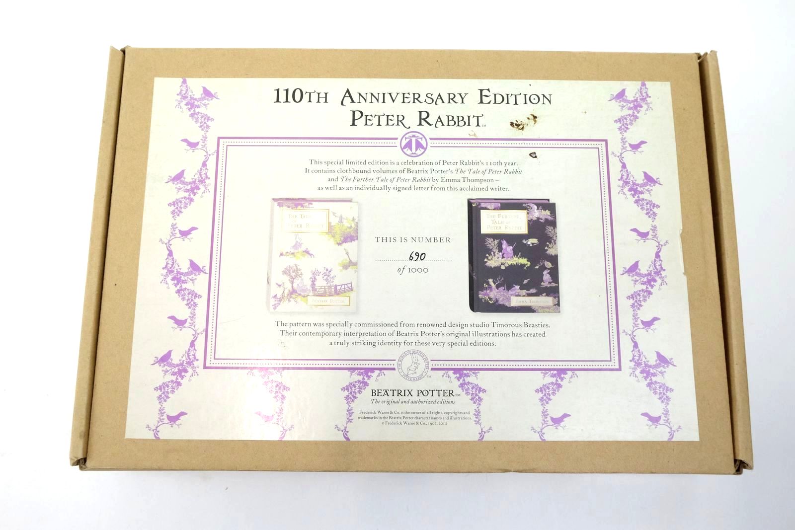Photo of 110TH ANNIVERSARY EDITION OF PETER RABBIT written by Potter, Beatrix
Thompson, Emma illustrated by Potter, Beatrix
Taylor, Eleanor published by Frederick Warne & Co. (STOCK CODE: 1322598)  for sale by Stella & Rose's Books