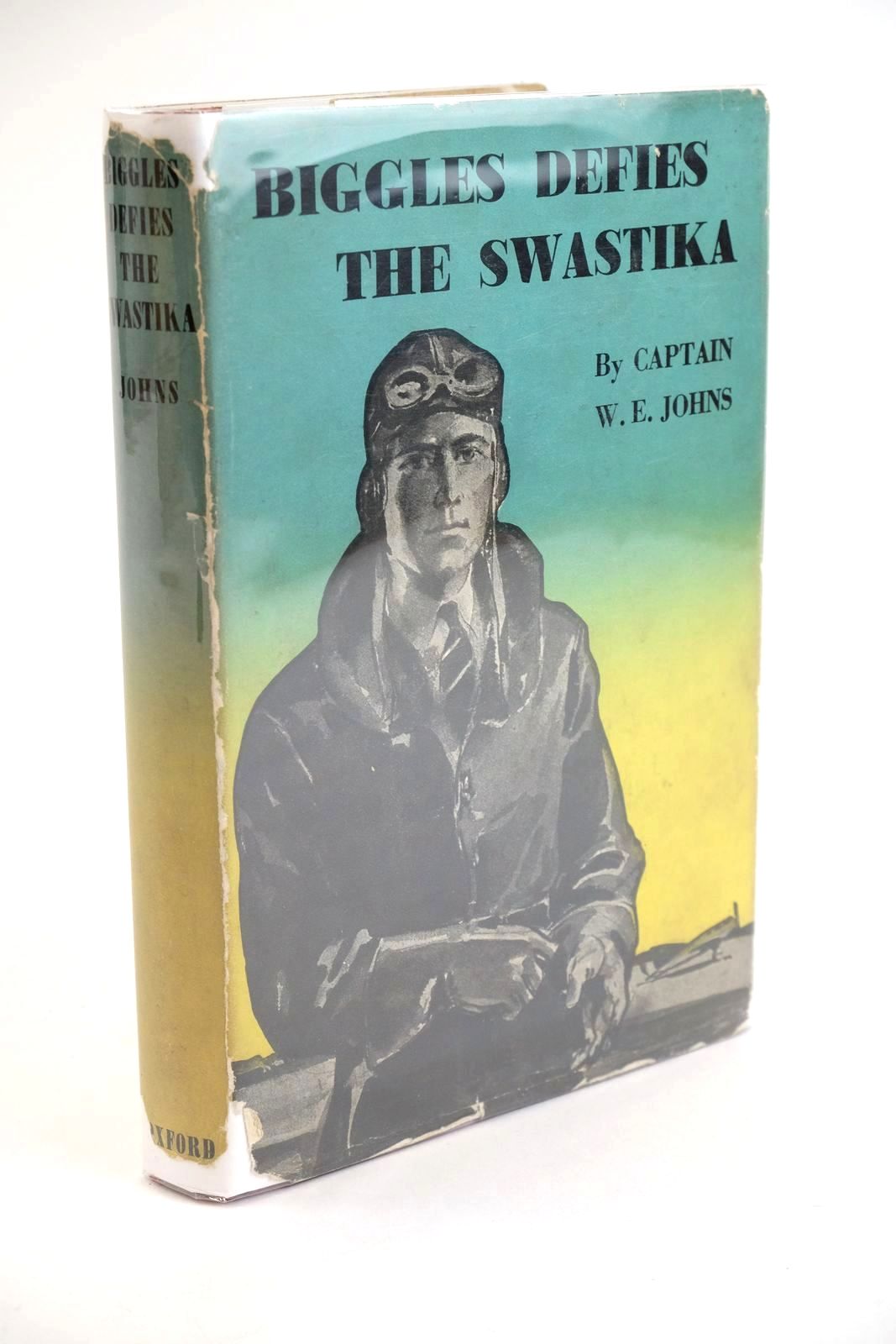 Photo of BIGGLES DEFIES THE SWASTIKA written by Johns, W.E. illustrated by Sindall, Alfred published by Geoffrey Cumberlege, Oxford University Press (STOCK CODE: 1323424)  for sale by Stella & Rose's Books