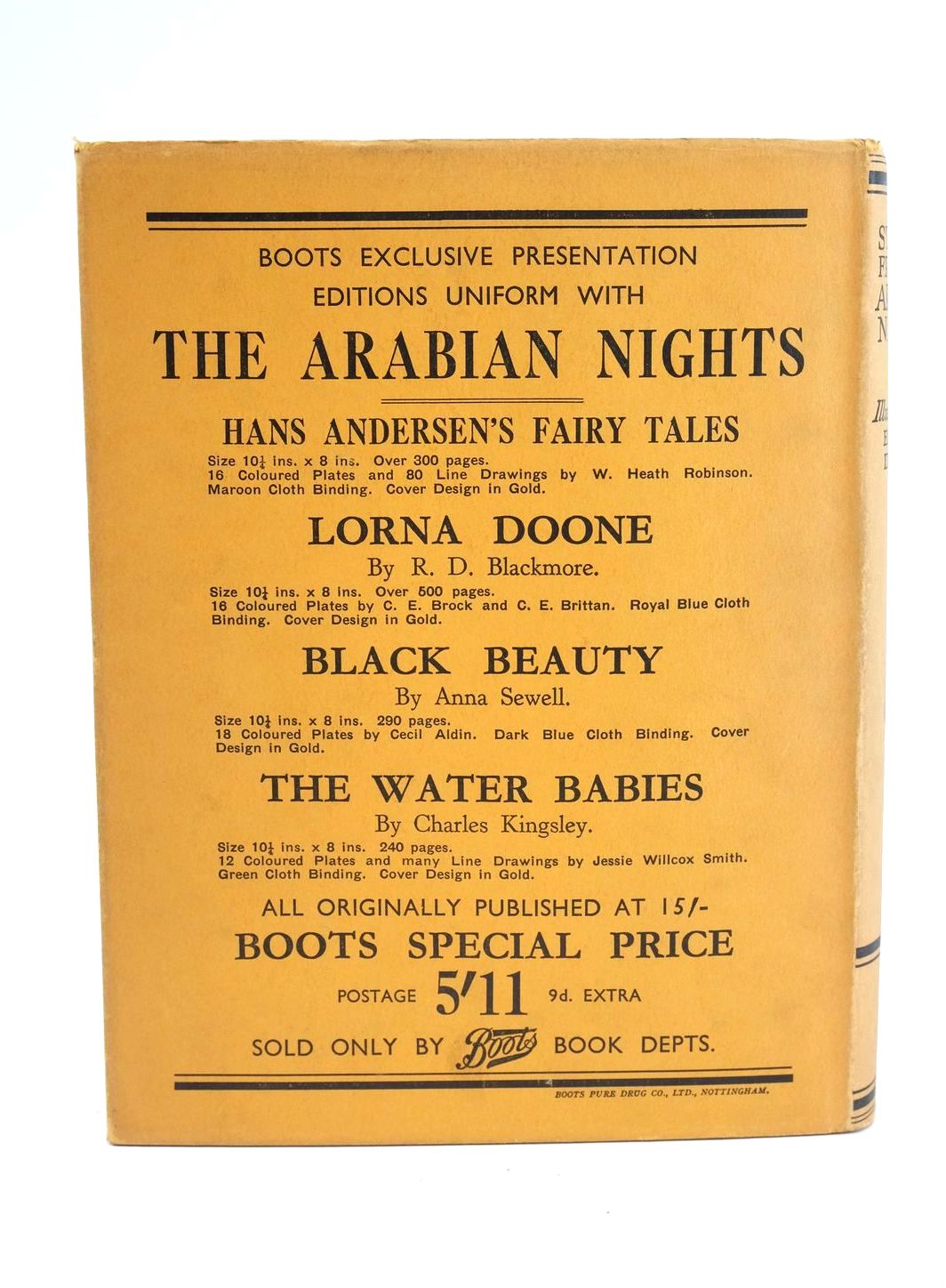 Photo of STORIES FROM THE ARABIAN NIGHTS written by Housman, Laurence illustrated by Dulac, Edmund published by Hodder & Stoughton, Boots the Chemists (STOCK CODE: 1324677)  for sale by Stella & Rose's Books