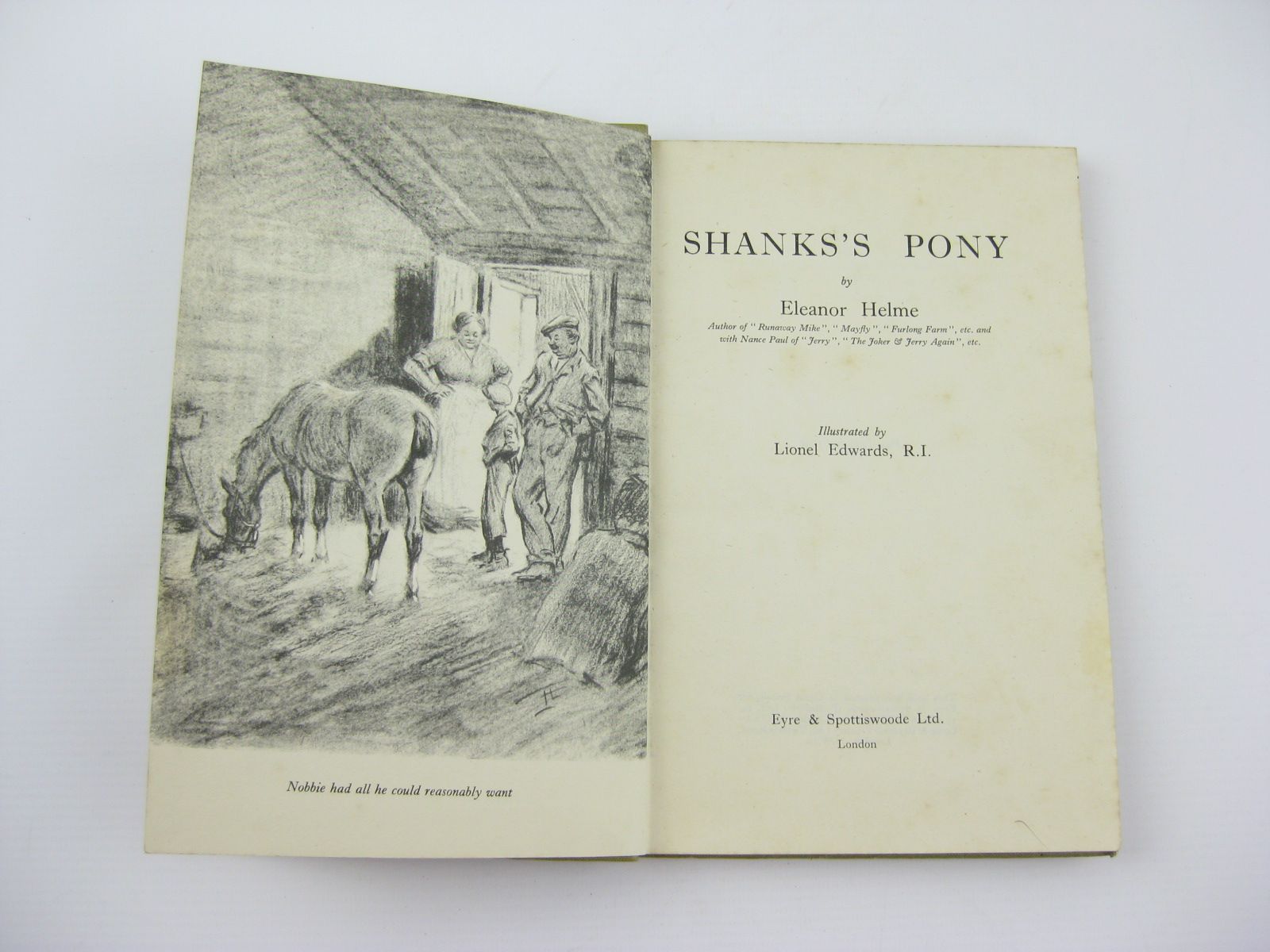 Stella & Rose's Books SHANK'S PONY Written By Eleanor Helme, STOCK