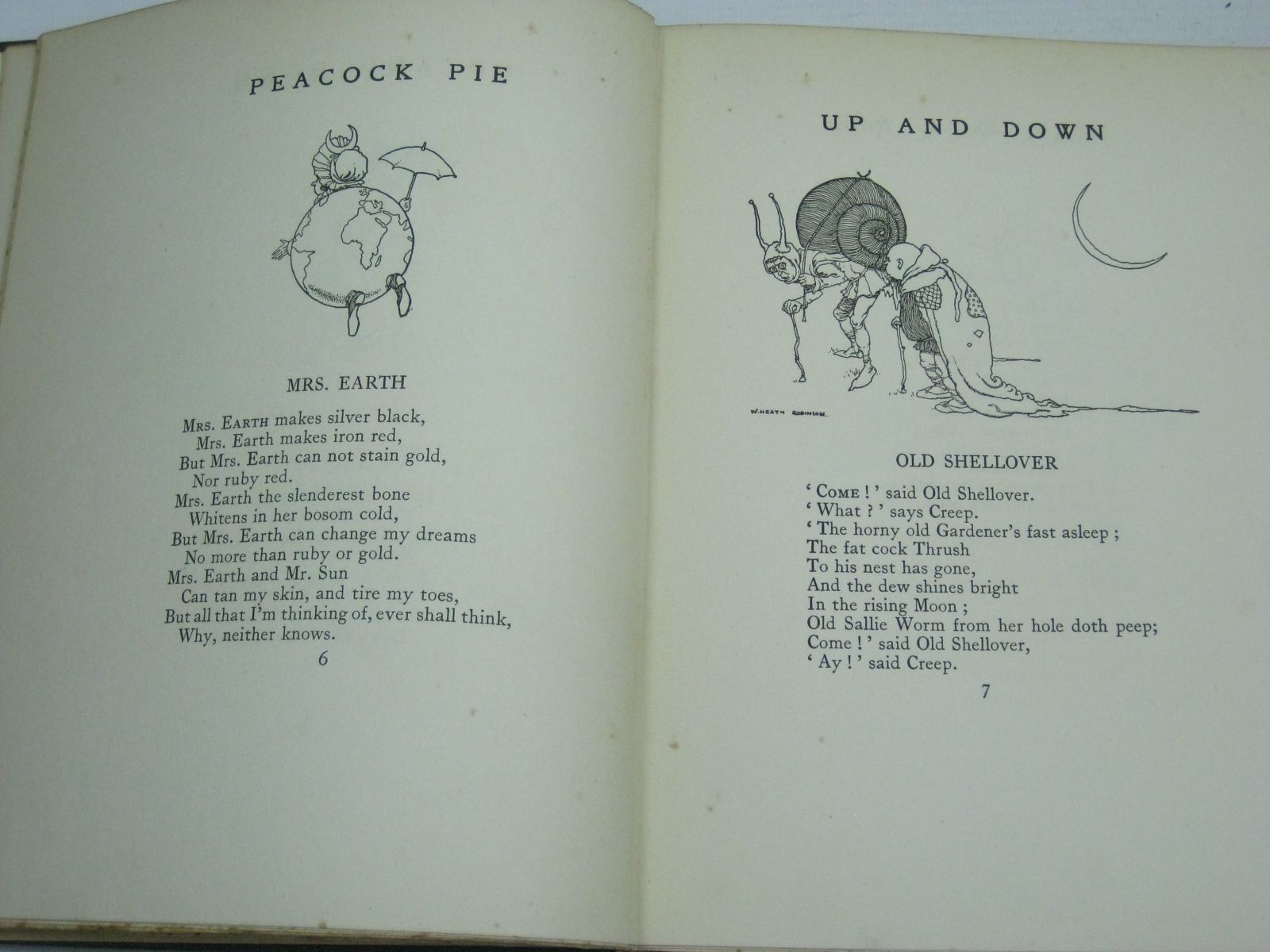 Photo of PEACOCK PIE - A BOOK OF RHYMES written by De La Mare, Walter illustrated by Robinson, W. Heath published by Constable and Company Ltd. (STOCK CODE: 1405775)  for sale by Stella & Rose's Books
