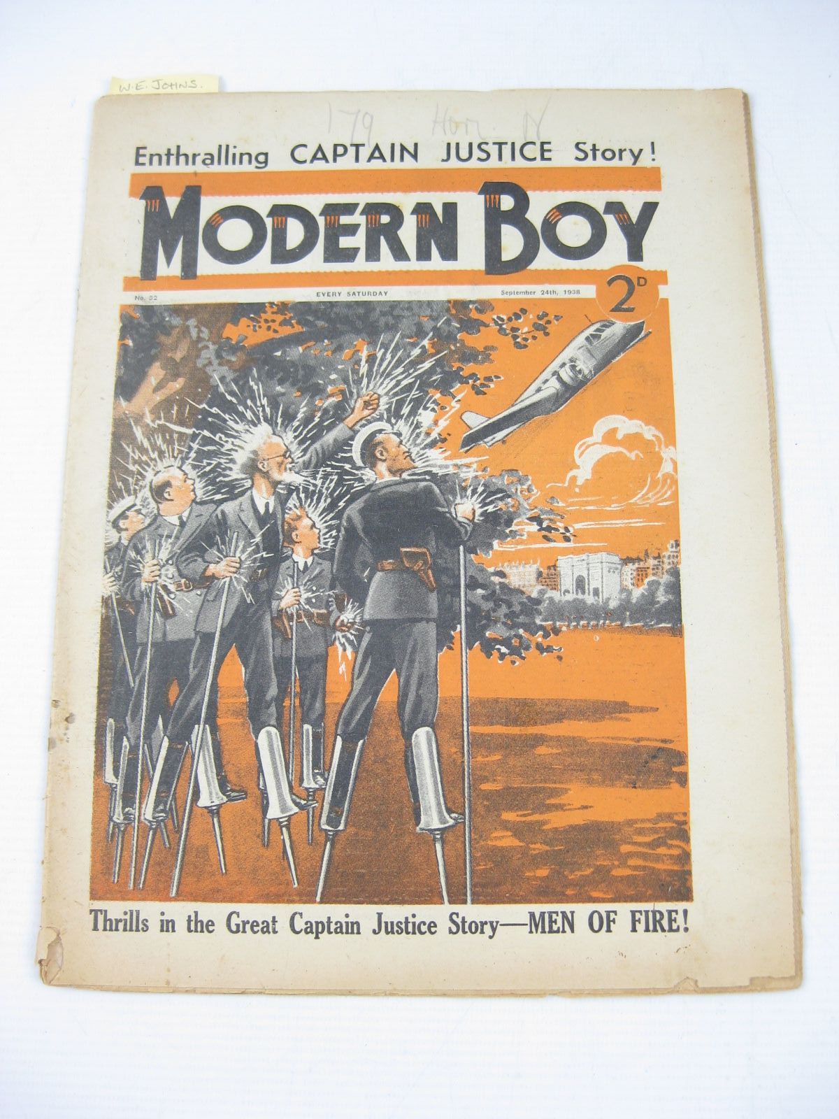 Photo of MODERN BOY No. 32 SEPTEMBER 24TH 1938 written by Johns, W.E. Roberts, Murray Rochester, George E. et al, published by The Amalgamated Press (STOCK CODE: 1503752)  for sale by Stella & Rose's Books