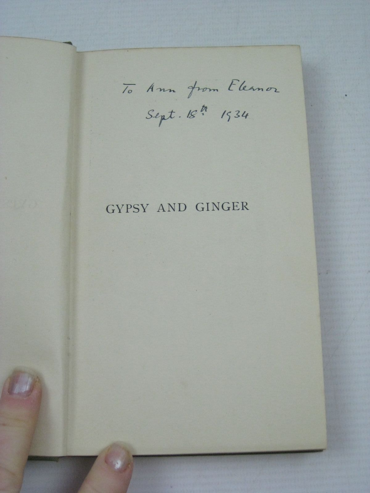 Photo of GYPSY AND GINGER written by Farjeon, Eleanor published by J.M. Dent & Sons Ltd. (STOCK CODE: 1504460)  for sale by Stella & Rose's Books