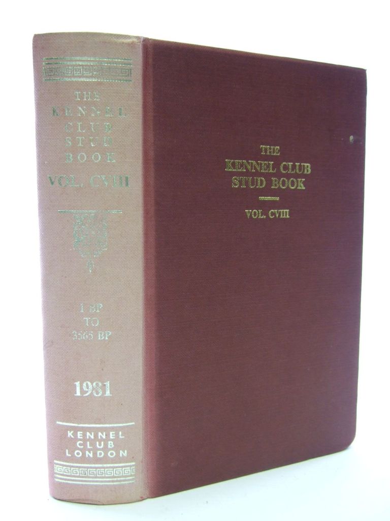 Stella & Rose's Books THE KENNEL CLUB STUD BOOK FOR THE YEAR 1980 VOL
