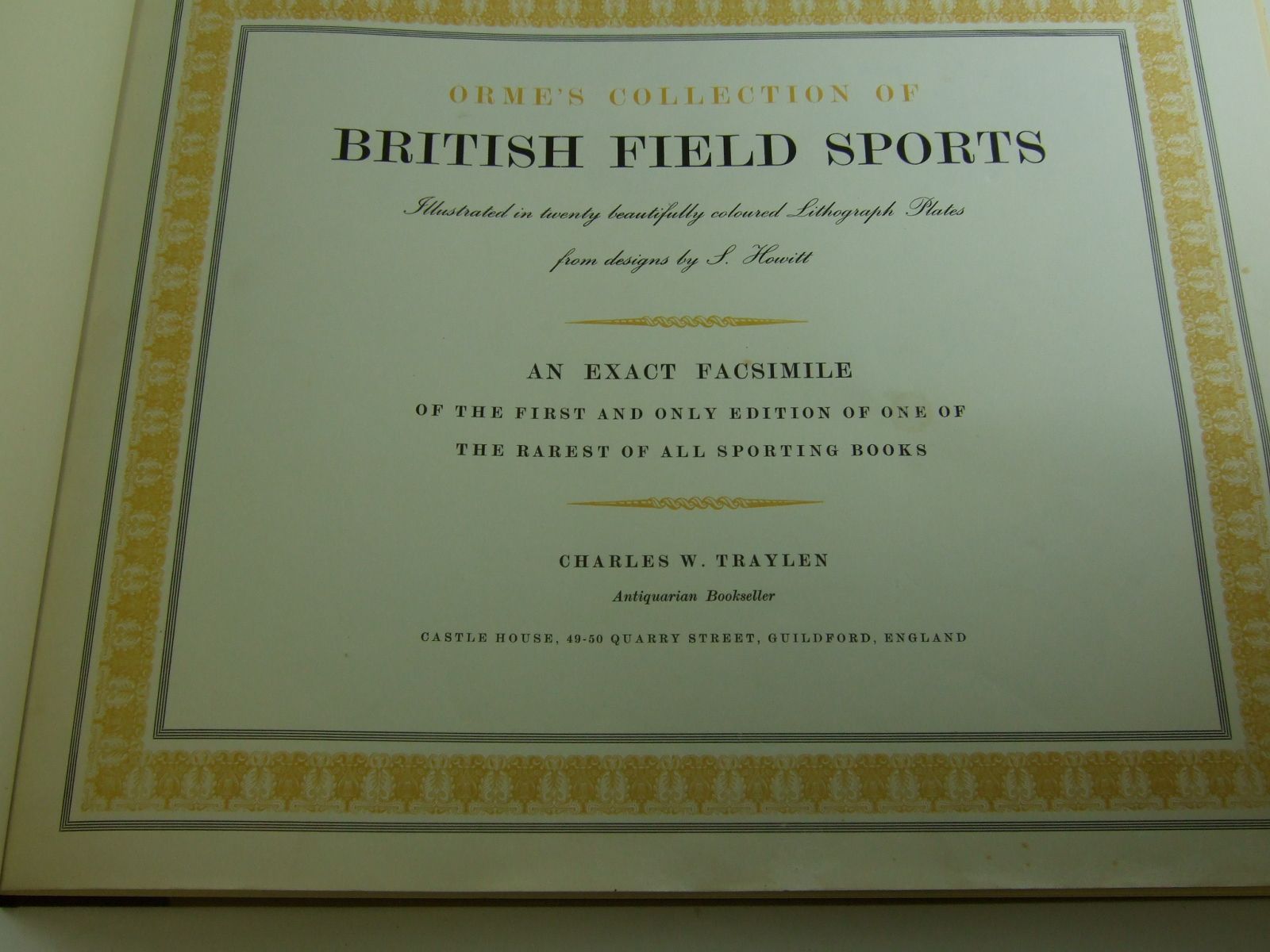Stella & Rose's Books ORME'S COLLECTION OF BRITISH FIELD SPORTS