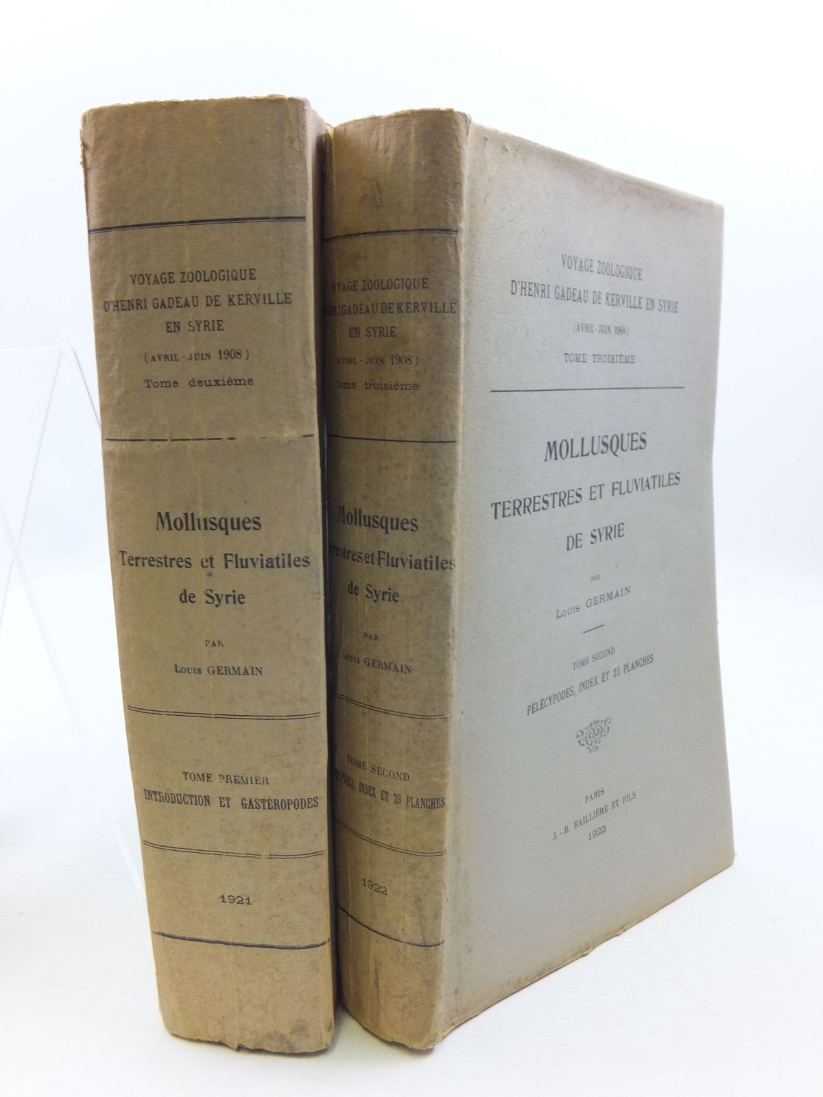 Photo of MOLLUSQUES TERRESTRES ET FLUVIATILES DE SYRIE (2 VOLUMES)- Stock Number: 1708157