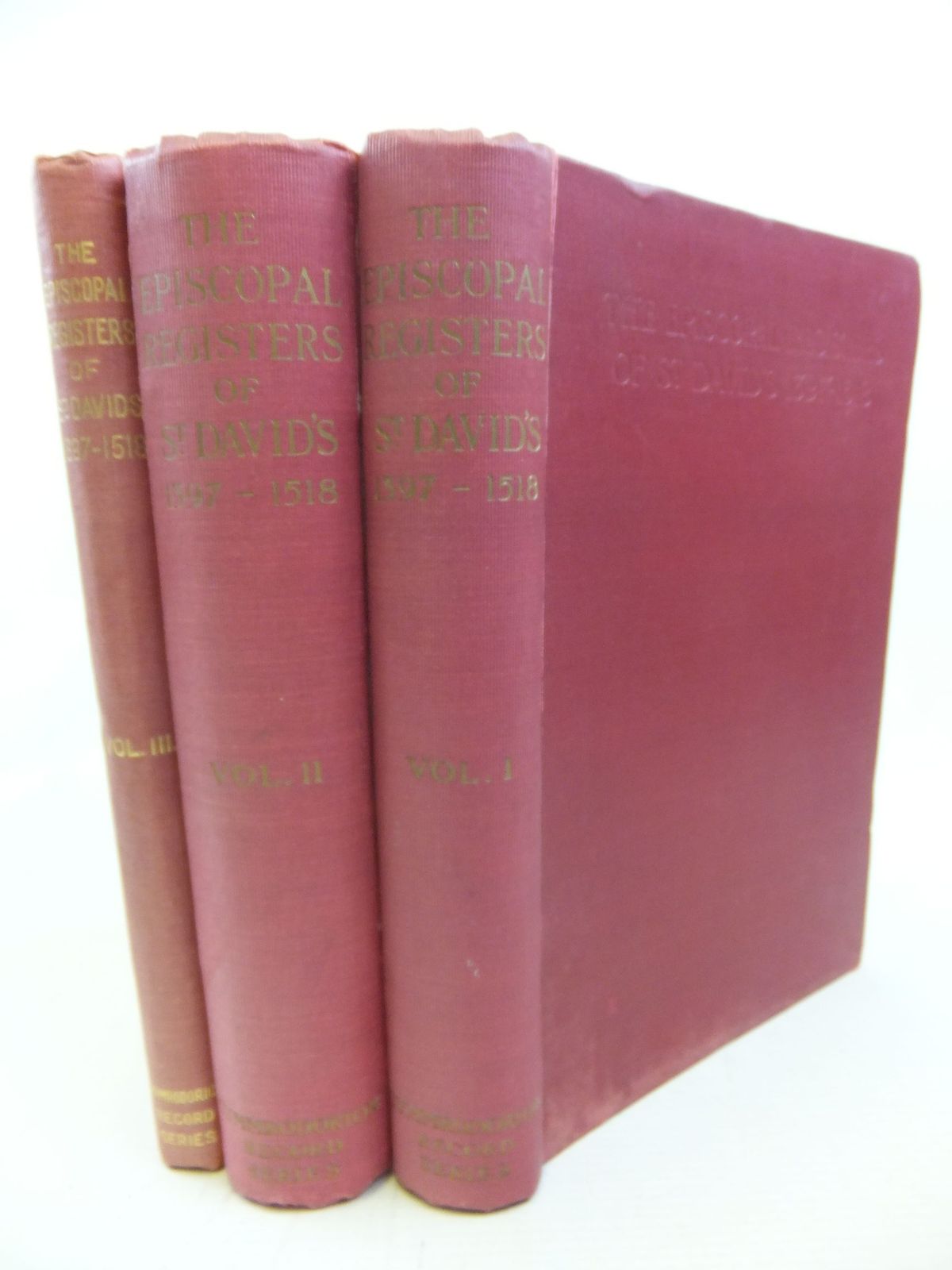 Photo of THE EPISCOPAL REGISTERS OF THE DIOCESE OF ST. DAVID'S 1397 TO 1518 (3 VOLUMES)- Stock Number: 1713094
