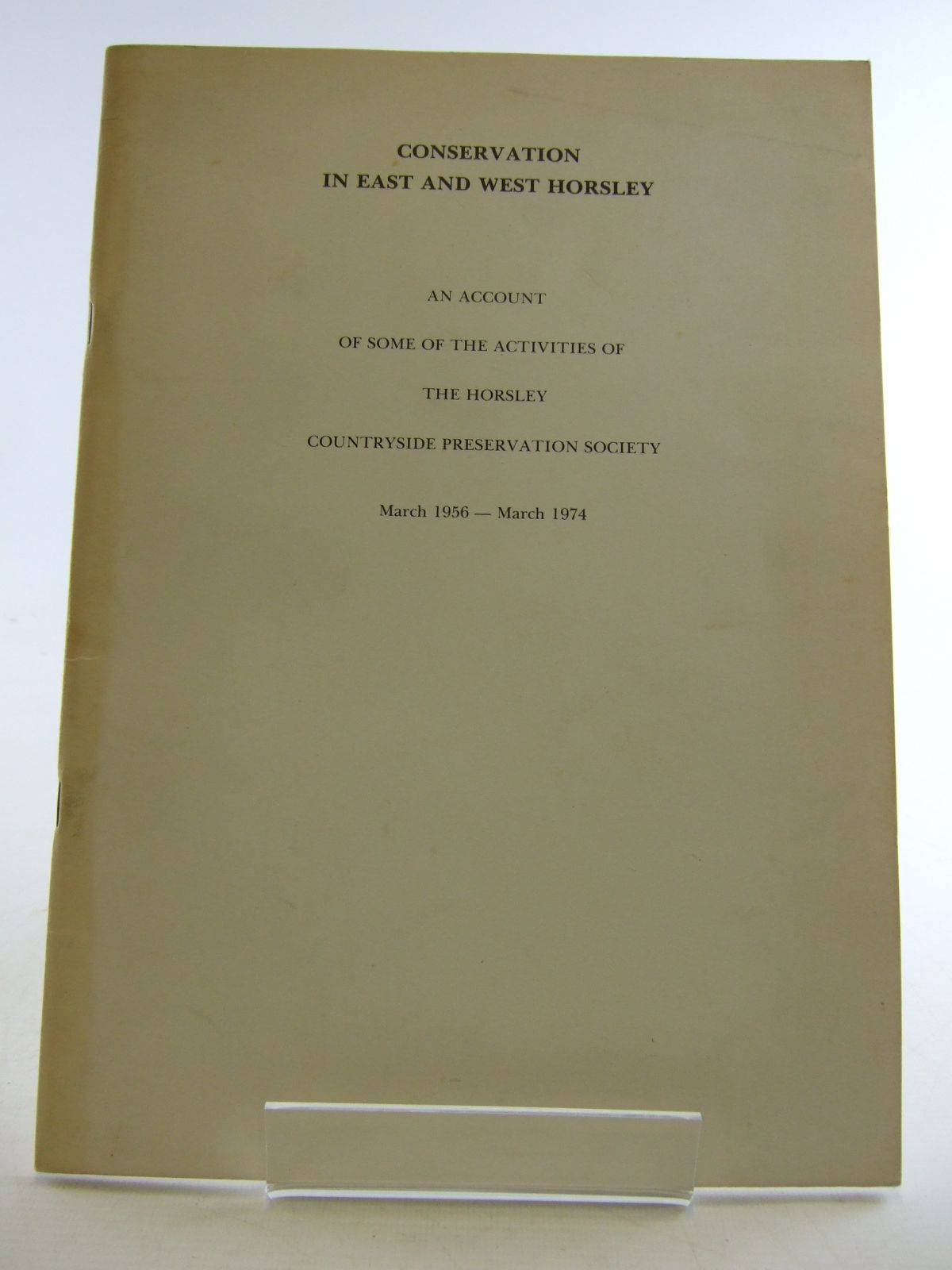 Photo of CONSERVATION IN EAST AND WEST HORSLEY (STOCK CODE: 1806034)  for sale by Stella & Rose's Books