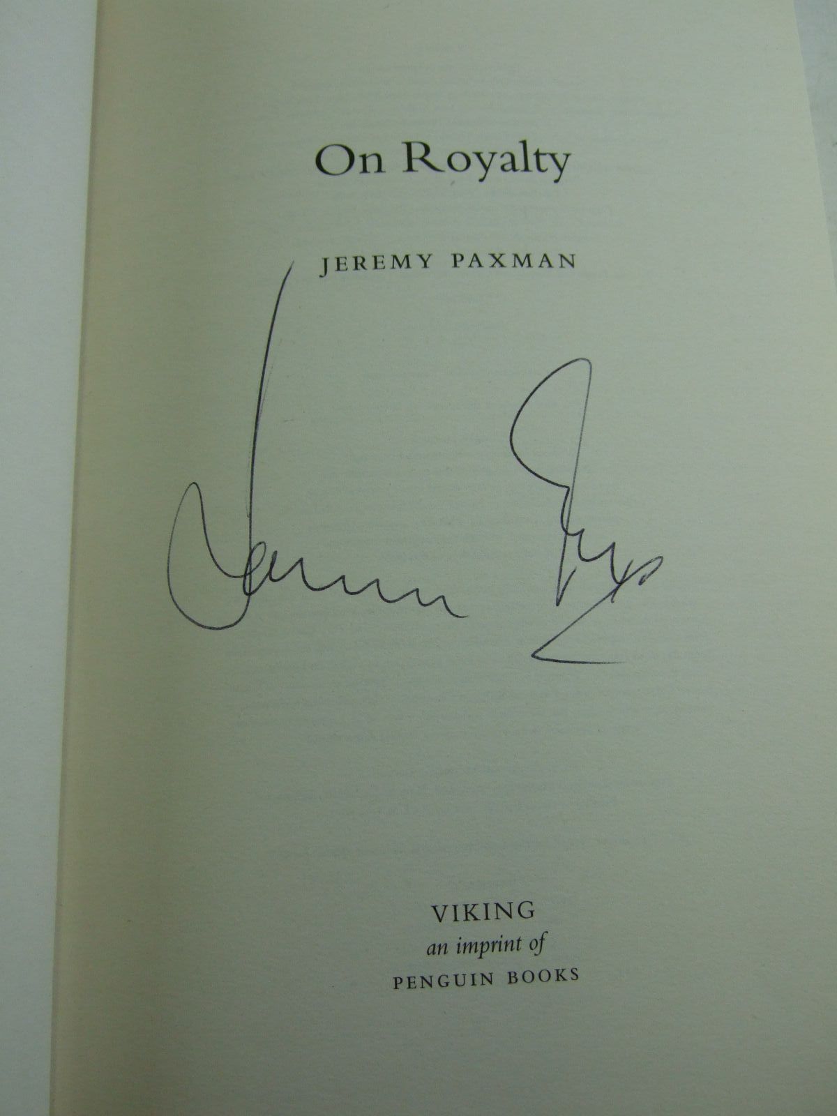 Photo of ON ROYALTY written by Paxman, Jeremy published by Viking (STOCK CODE: 1806761)  for sale by Stella & Rose's Books