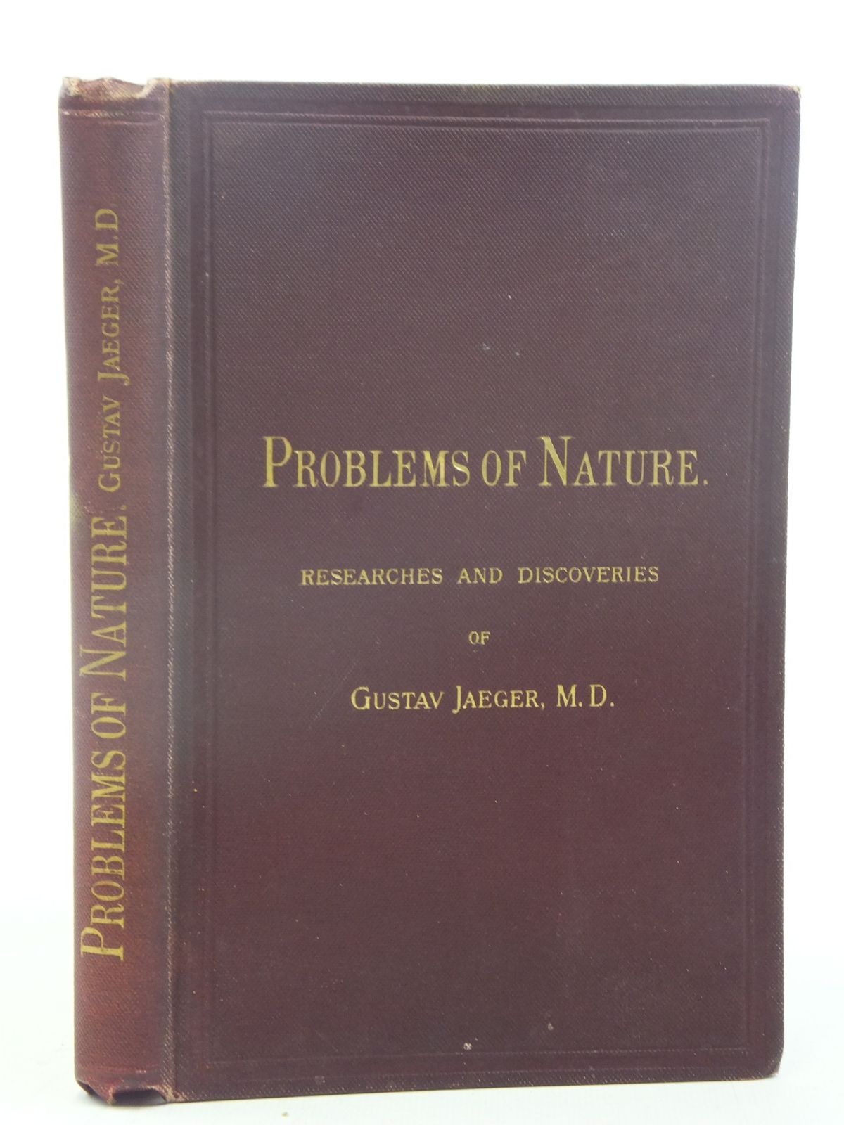 Photo of PROBLEMS OF NATURE RESEARCHED AND DISCOVERIES OF GUSTAV JAEGER- Stock Number: 1810844