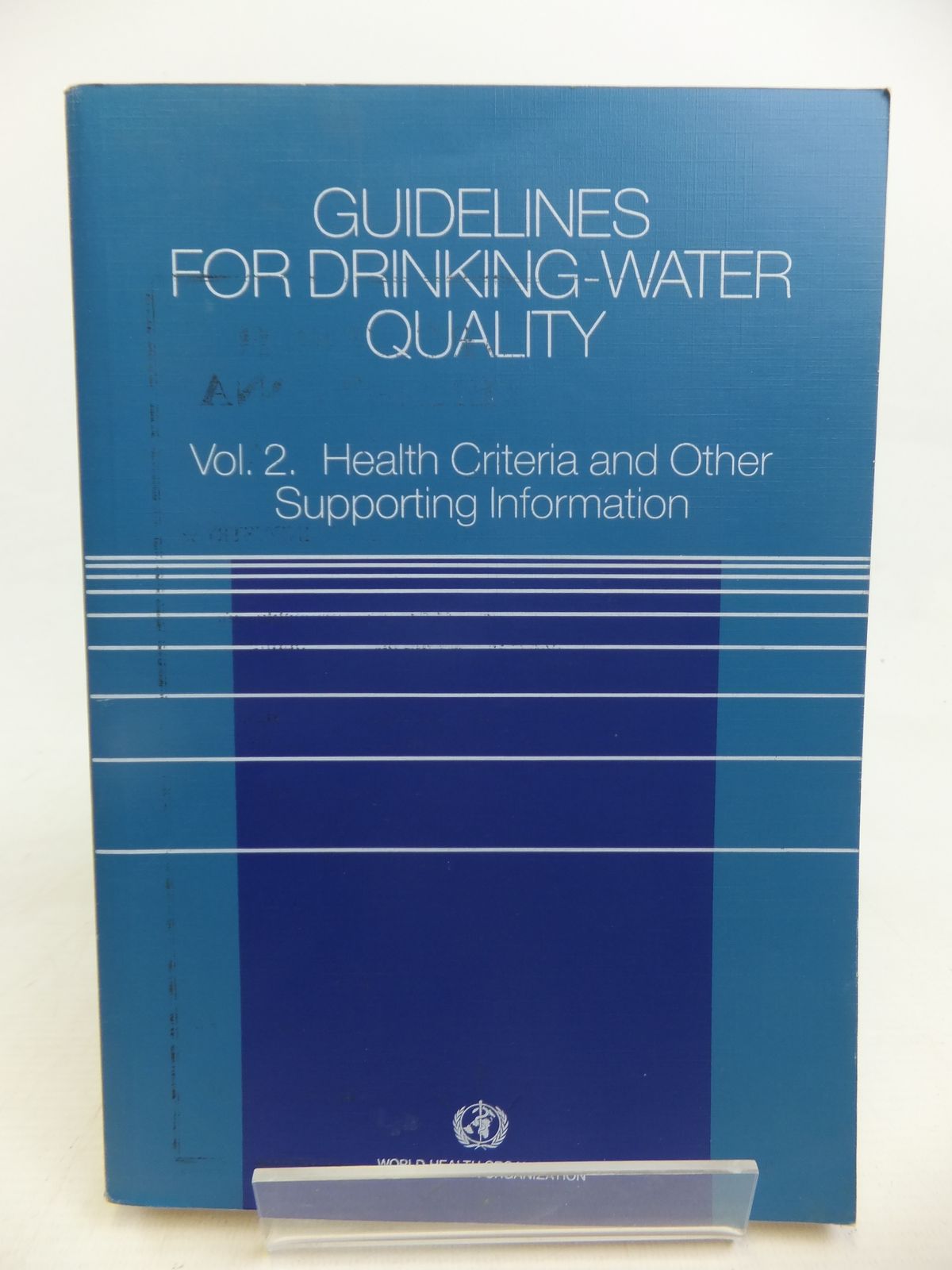 Photo of GUIDELINES FOR DRINKING-WATER QUALITY VOLUME 2- Stock Number: 1810900