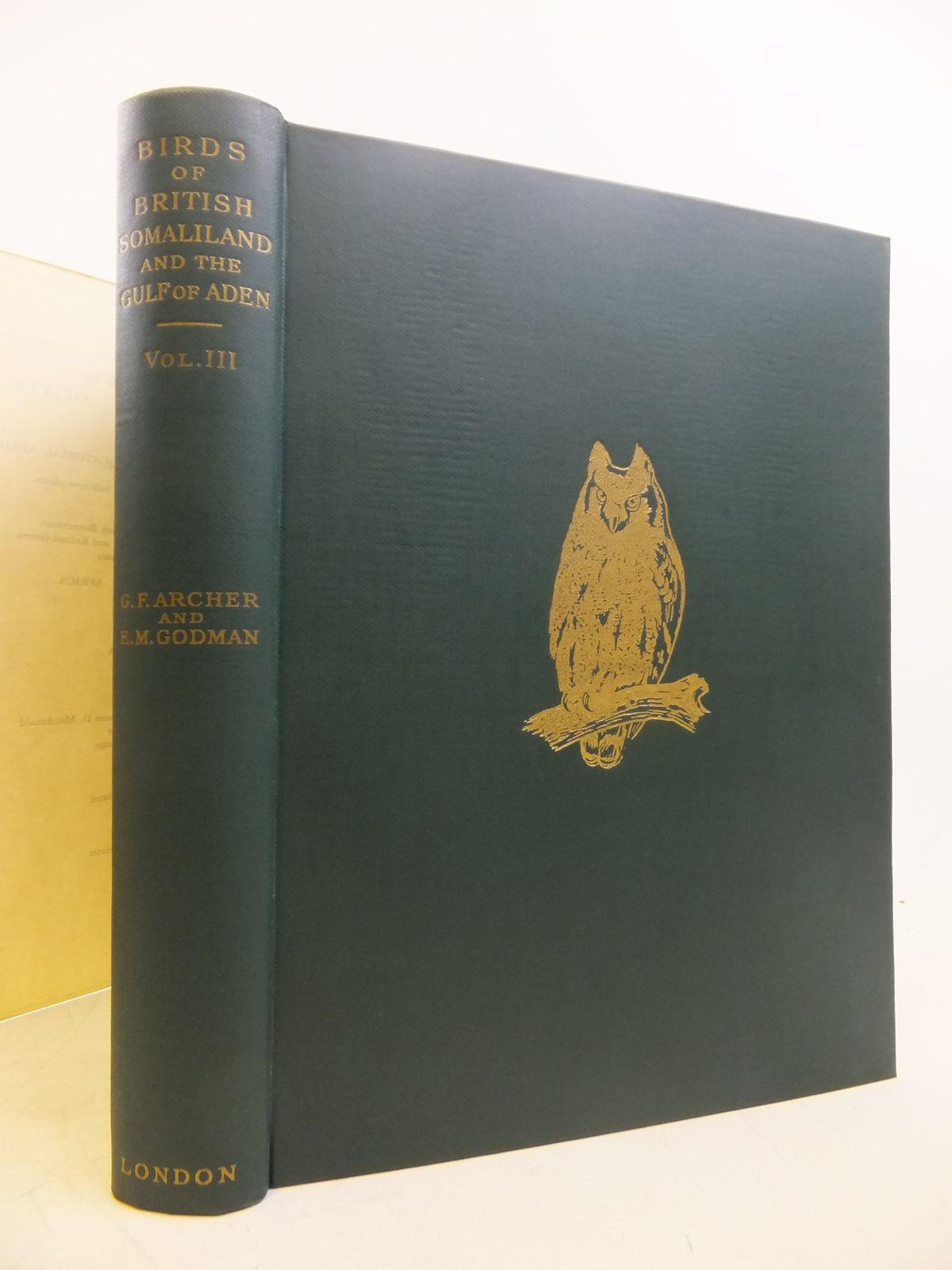 Photo of THE BIRDS OF BRITISH SOMALILAND AND THE GULF OF ADEN VOLUME III written by Archer, Geoffrey
Godman, Eva M. illustrated by Thorburn, Archibald
Gronvold, Henrik published by Oliver & Boyd (STOCK CODE: 1811162)  for sale by Stella & Rose's Books