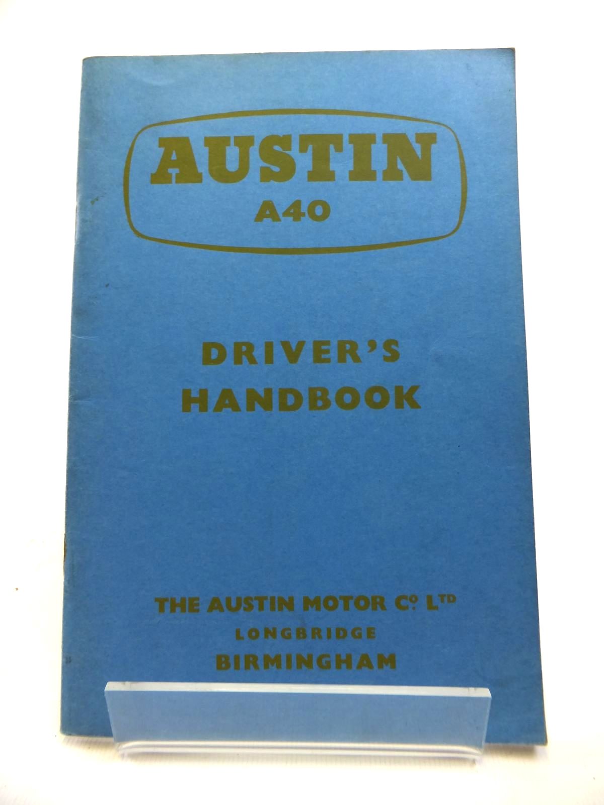 Photo of AUSTIN A40 DRIVER'S HANDBOOK- Stock Number: 1811977