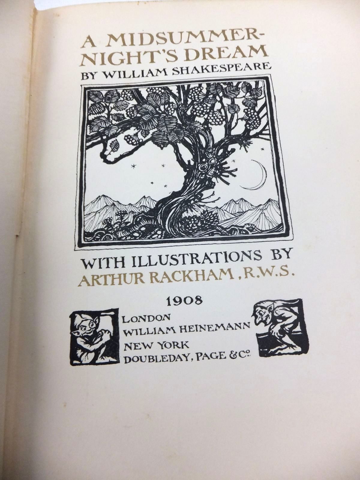 Photo of A MIDSUMMER NIGHT'S DREAM written by Shakespeare, William illustrated by Rackham, Arthur published by William Heinemann (STOCK CODE: 1814697)  for sale by Stella & Rose's Books
