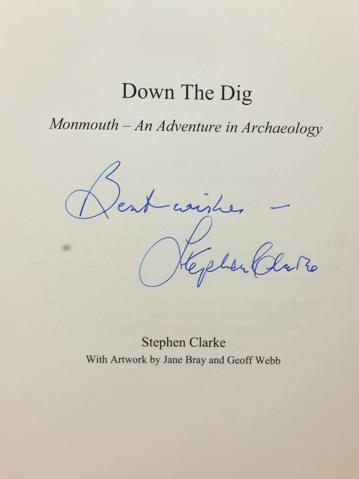 Photo of DOWN THE DIG written by Clarke, Stephen published by Monmouth Archaeological Society (STOCK CODE: 1815476)  for sale by Stella & Rose's Books