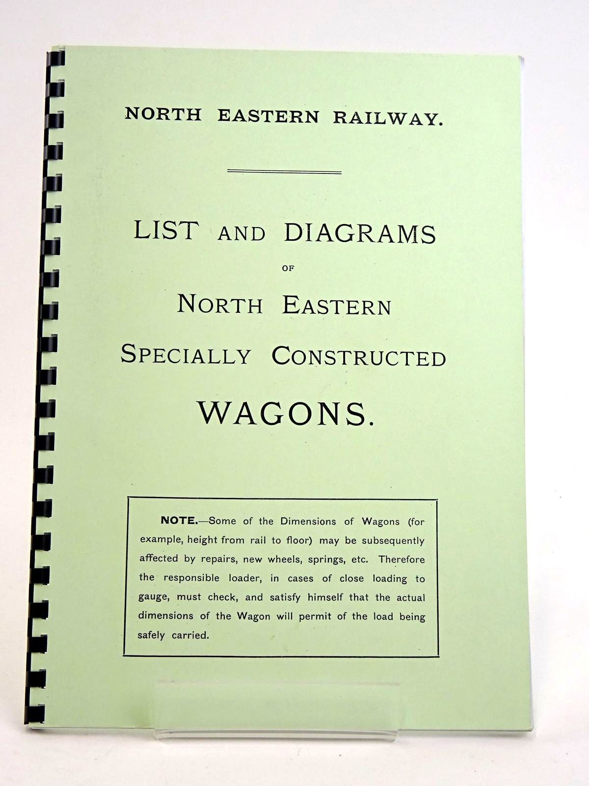 Photo of NORTH EASTERN RAILWAY: LIST AND DIAGRAMS OF NORTH EASTERN SPECIALLY CONSTRUCTED WAGONS published by The North Eastern Railway Association (STOCK CODE: 1818452)  for sale by Stella & Rose's Books