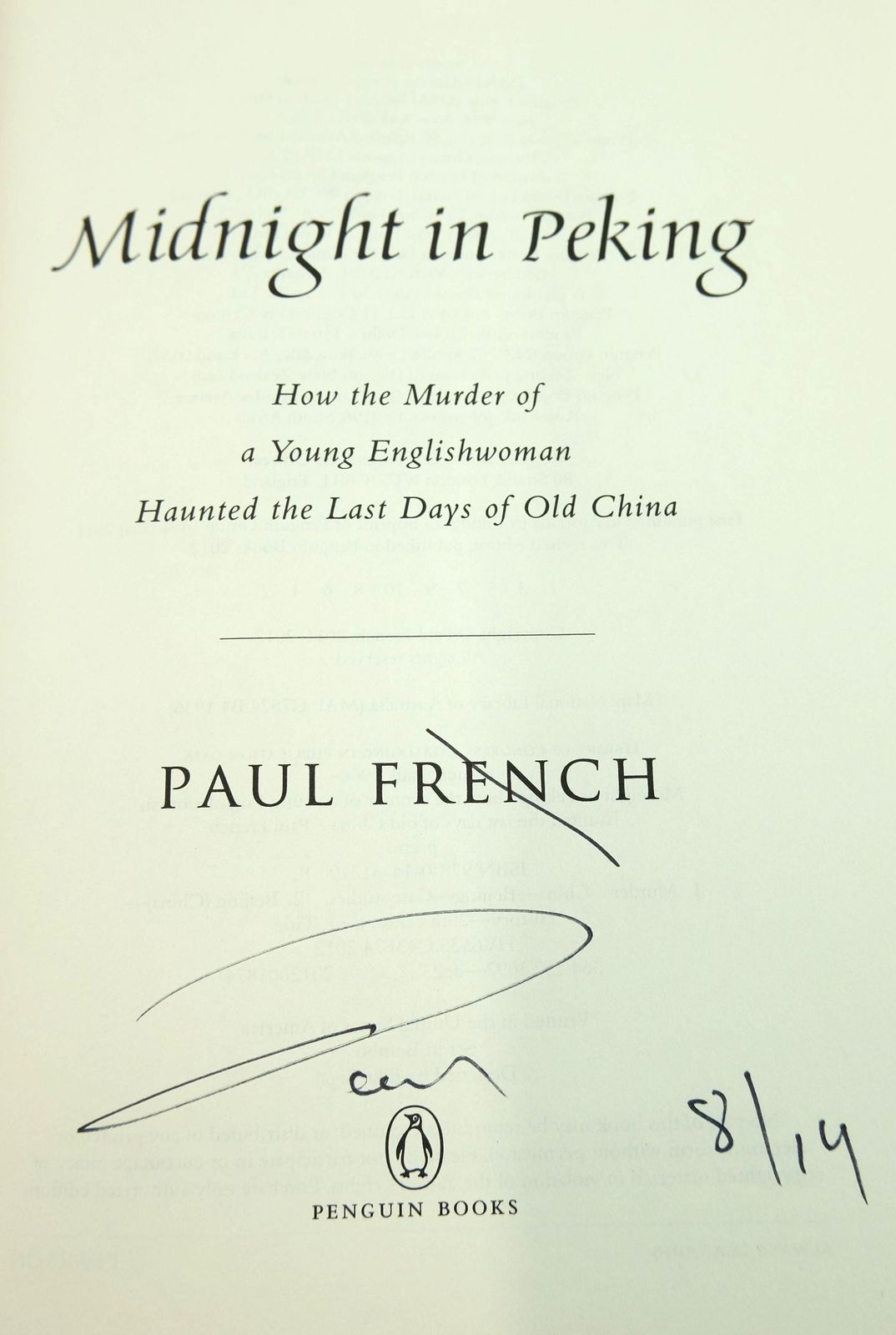 Photo of MIDNIGHT IN PEKING written by French, Paul published by Penguin Books (STOCK CODE: 1819059)  for sale by Stella & Rose's Books