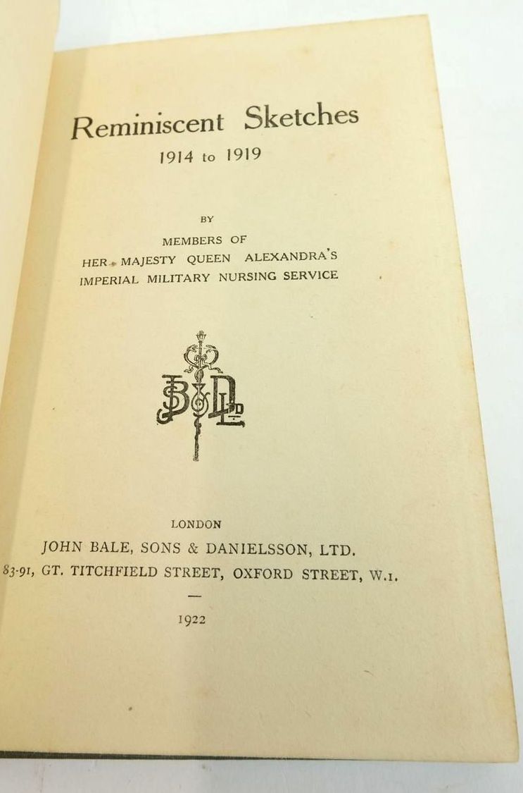 Photo of REMINISCENT SKETCHES 1914 TO 1919 published by John Bale, Sons & Danielsson Ltd. (STOCK CODE: 1820343)  for sale by Stella & Rose's Books